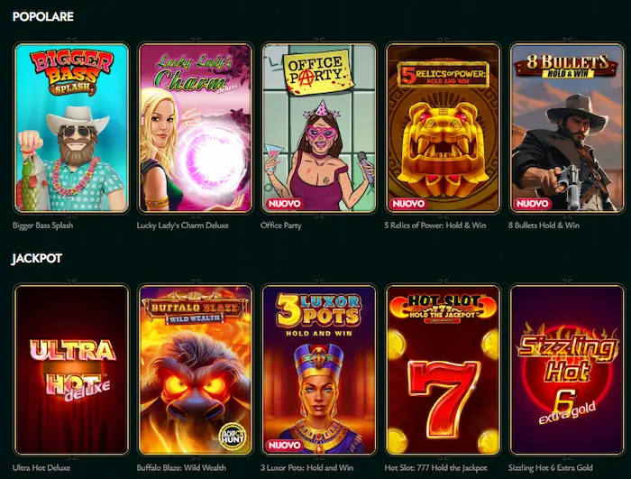Cashed Casino Italy games